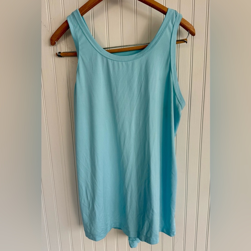 Champion Light Blue Athletic Top Size Medium Open Back Knot Shirt